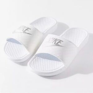 Nike White Slide Sandals